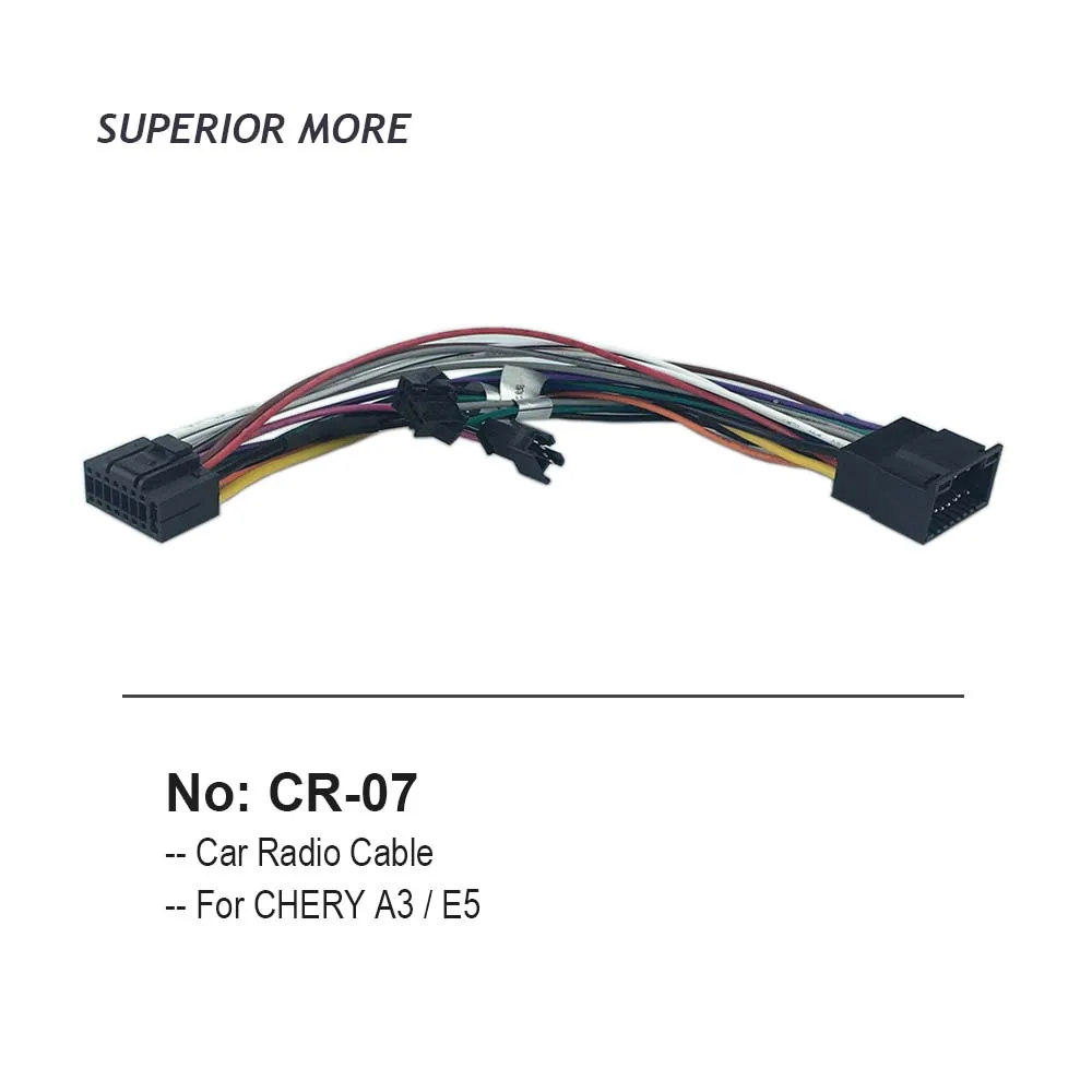 

Автомобильное радио Кабель-адаптер для Защитные чехлы для сидений, сшитые специально для CHERY A3 E5 Fulwin 2 жгут проводов Navi Dvd Android аудио медиа-проигрыватель 16pin разъем подключения питания