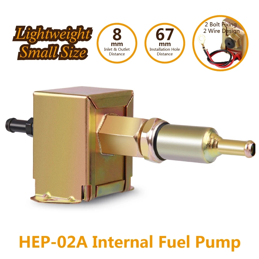 CarBole 12V Universal Inline Electric Fuel Pump - Low Pressure (4