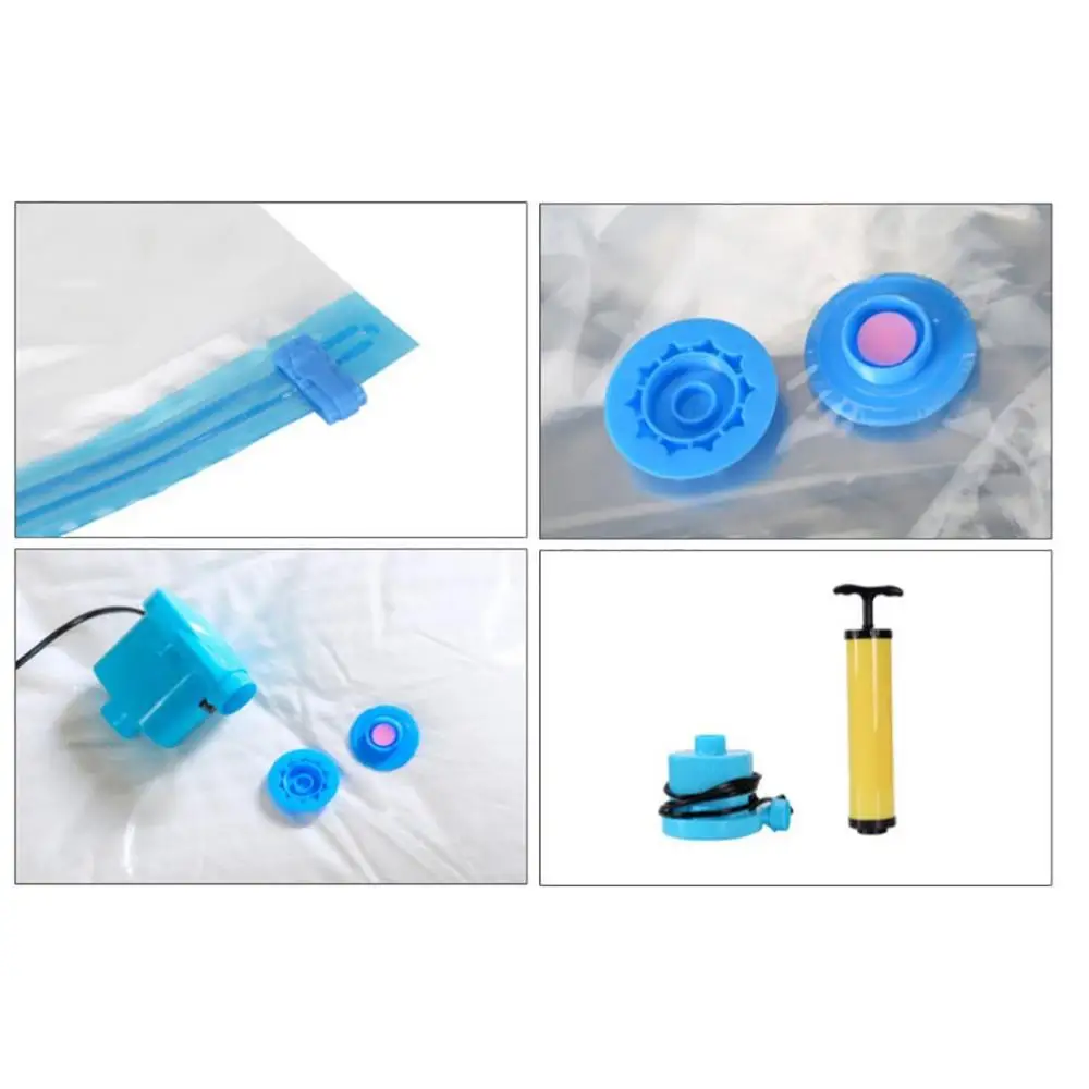 Vacuum Bags For Clothes Storage Bag With Pump Hand Air Save Space Foldable Pouch Sealed Clothes Organizer Vacuum Bags