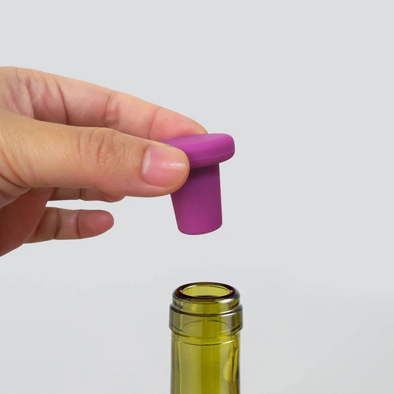 6 Colors Wine Stopper Silicone Bottle Stopper Caps