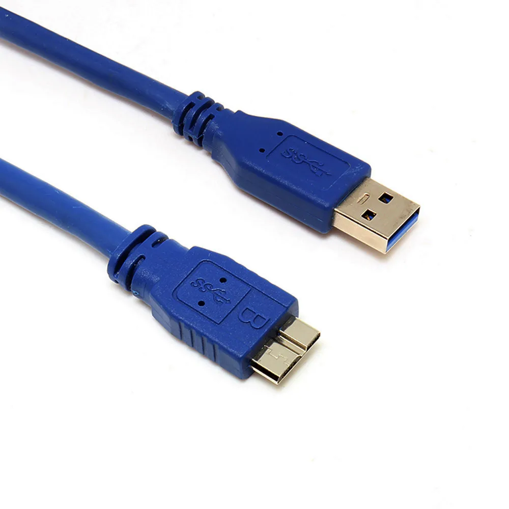 50 см, 100 см, 180 см 1 шт. синий кабель USB 3,0 тип A штекер Micro B Мужской удлинитель Шнур адаптер супер скорость передачи данных