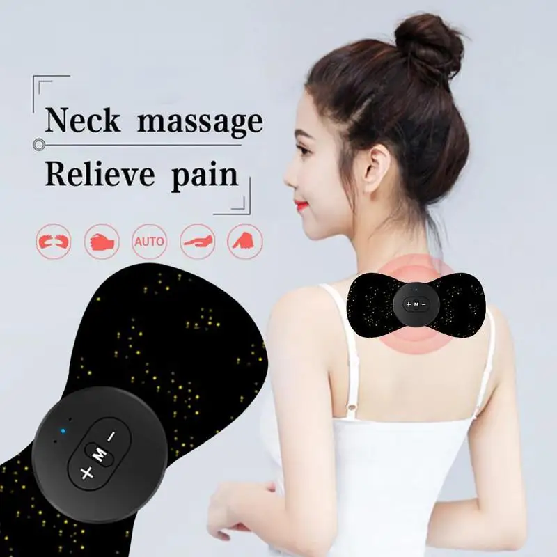 

Remote Control Electric Cervical Mini Massage Patch Vibration Muscle Relaxation Shoulder Neck Massager Physiotherapy Instrument