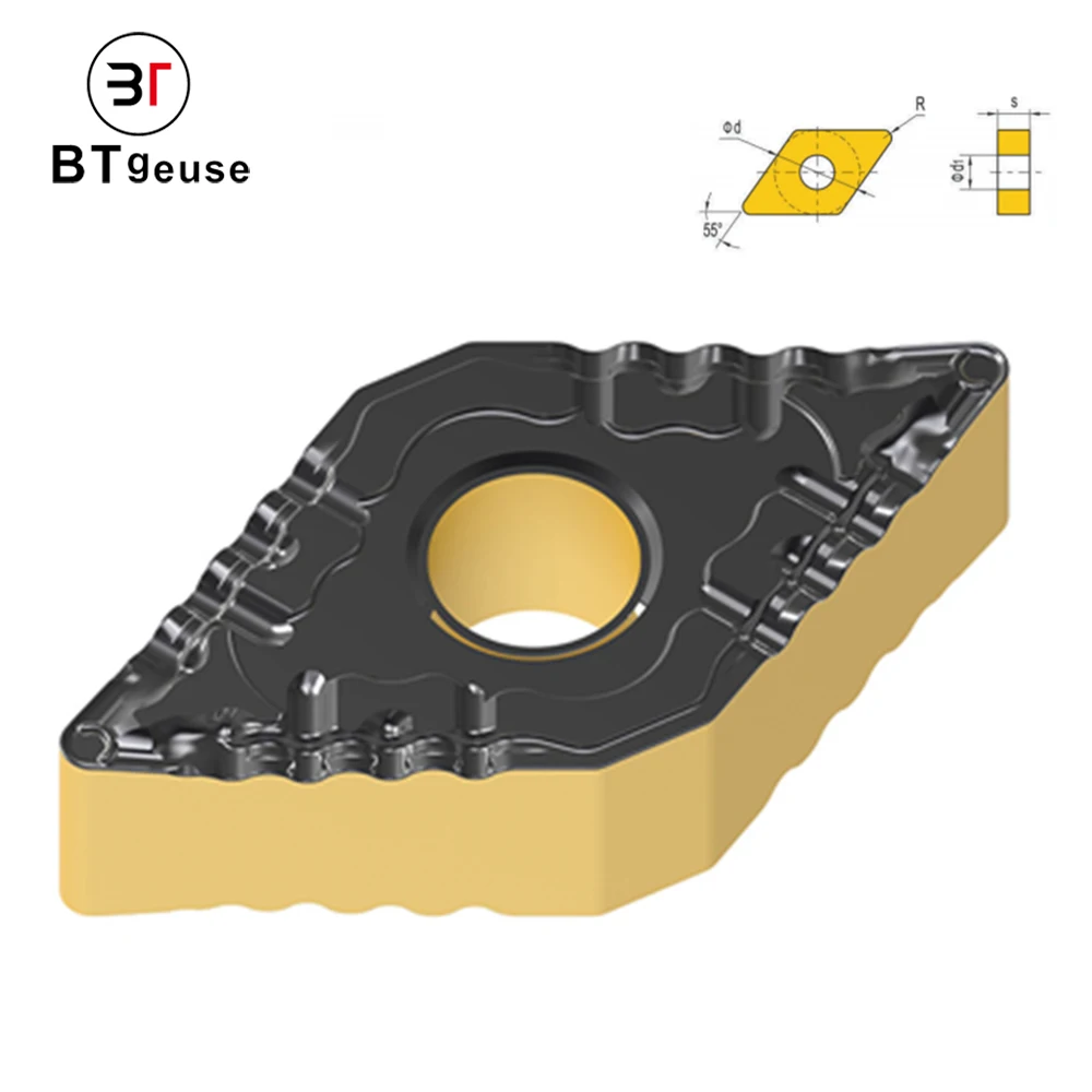 10 шт. BTgeuse DNMG110408 токарный станок с ЧПУ твердосплавные токарные вставки, CVD покрытием класса, DNMG стиль для обработки на стали