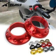 Cubierta de enlace para manillar de motocicleta, Protector de aluminio CNC, rojo, dorado, azul, para Vespa, GTS, GTV, SPRINT, PRIMAVERA, LX S