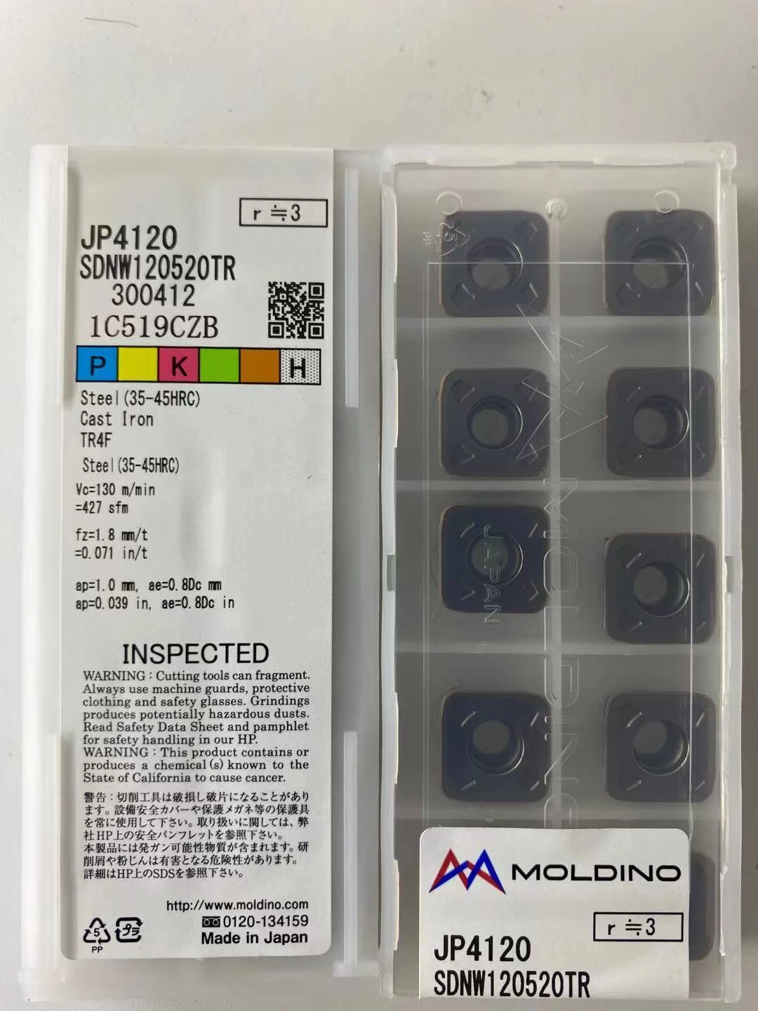 SDNW120520TR JP4120 10pcs Radius Mill TR4F MOLDINO HITACHI INSERTS