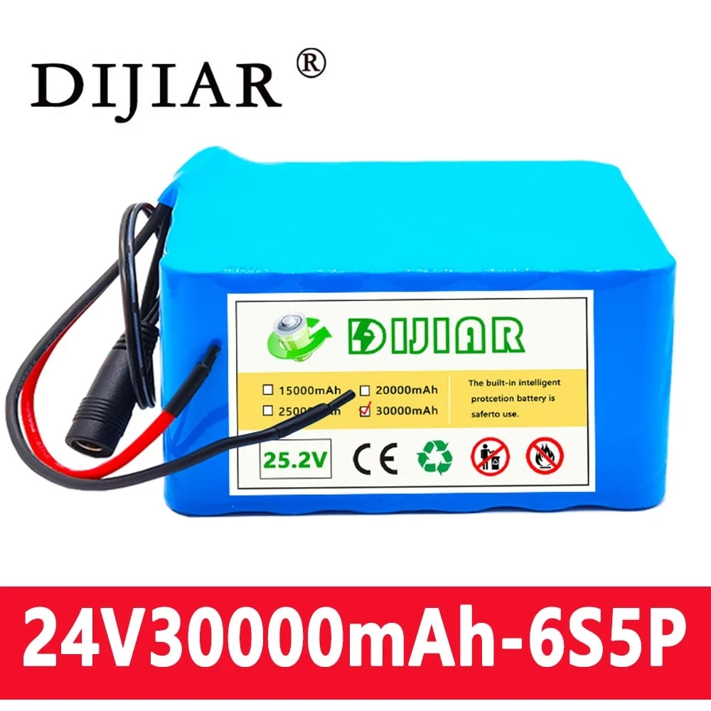 Литиевый аккумулятор Dijiar 24 в 15 Ач/20A/25A/30A 6S 5P 25 2 для электрических мопедов скутеров