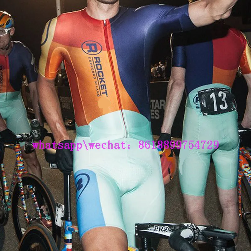 Espresso milano rocket Велоспорт триатлон костюм на заказ skinsuit велосипед speedsuit велосипед трикостюм цельный комбинезон ropa ciclismo - Цвет: skinsuits