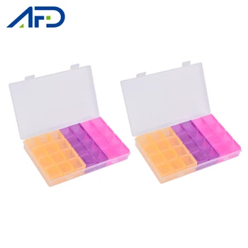 

2pcs 28 Slots Plastic Storage Box Organizer Transparent Jewelry Storage Ring Earring Diamond Painting Small Box Organizer