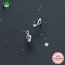 Trusta 925 Твердое Настоящее Стерлинговое Серебро 4 мм X 9 мм Асимметричные нотки. Серьги-гвоздики для женщин, креативные модные ювелирные изделия XY910