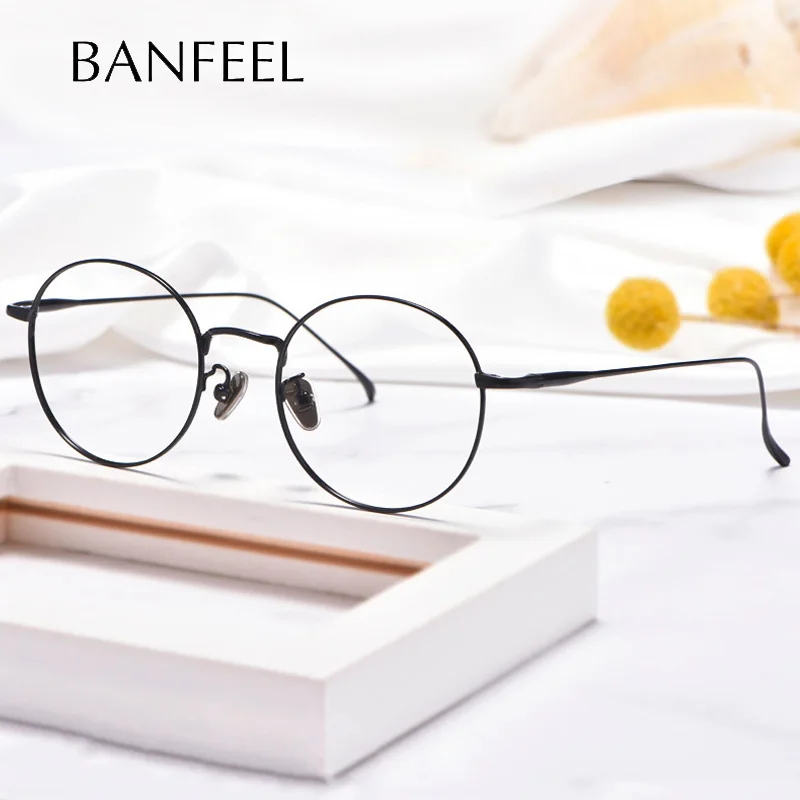 Titanio puro Occhiali Rotondi Telaio Uomo Vintage Montature da vista Unisex  Occhiali Da Vista Donne miopia telai Occhiali|Men's Eyewear Frames| -  AliExpress