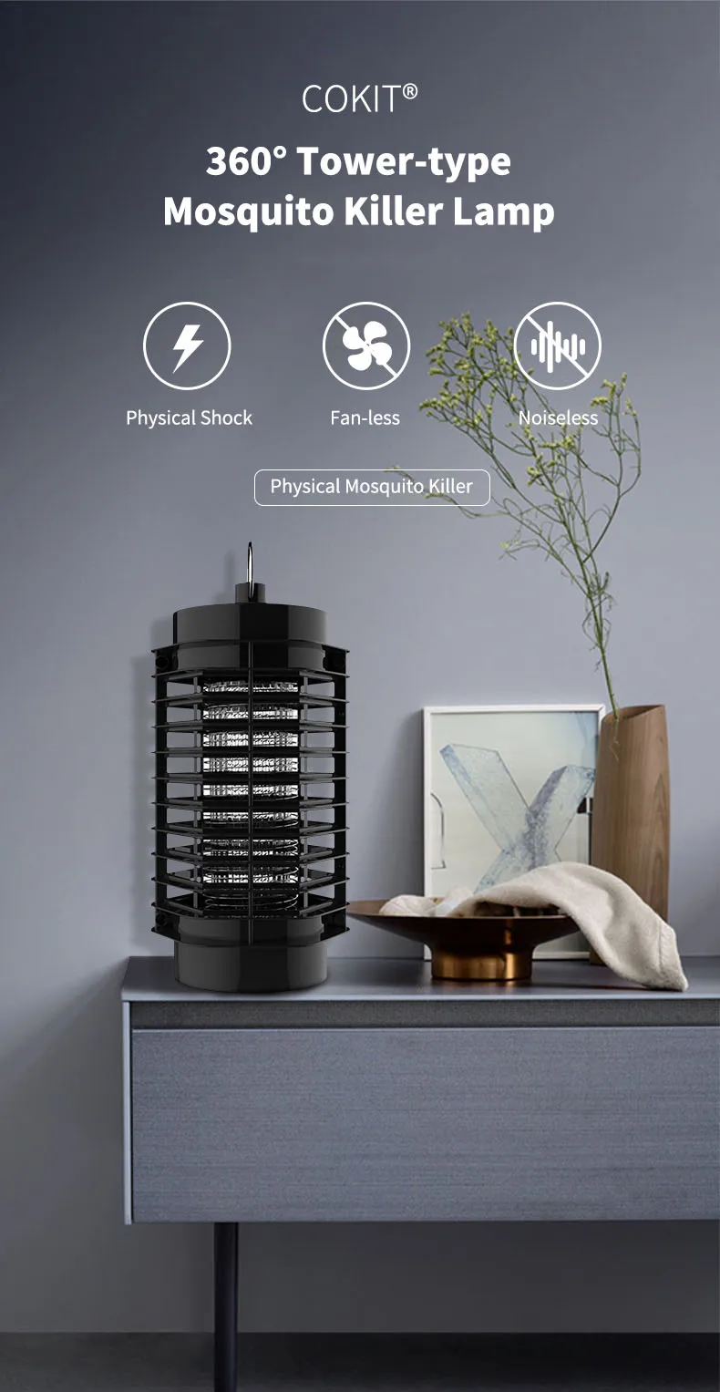 Cokit Eletric Mosquito Killer рассеиватель света лампа УФ-лампа репеллент ловушка бездымный без запаха открытый светодиодный убийца насекомых