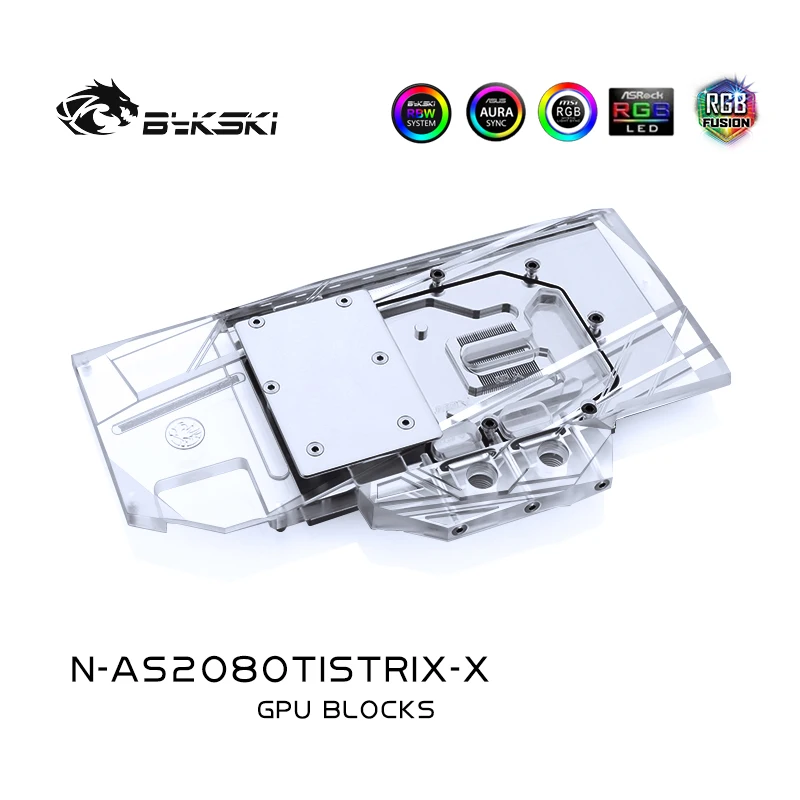 Блок водяного охлаждения Bykski для ASUS ROG STRIX GTX 2080TI блок VGA кулер GPU 12v 4pin 5v 3Pin