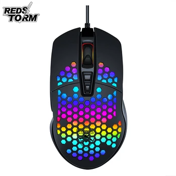 

Gaming Mouse Wired Hollow Hole Honeycomb Lightweight 4000DPI Colorful RGB Backlit Light Game Mouse Computer Mouse For Laptop PC