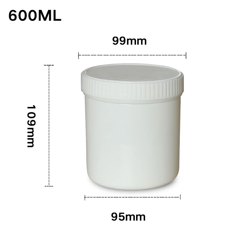 600ML-1 1000 мл пустой пластиковый контейнер для косметики, твердая пудра, контейнер для макияжа, для путешествий, многоразовые бутылки с внутренней крышкой, пищевой - Цвет: 600ML-1