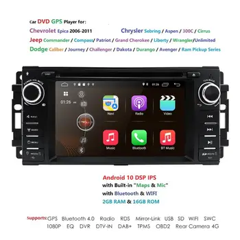 

Android10 Car Radio Multimedia Player Navigation System with 6.2" LCD Bluetooth WiFi GPS for Jeep Wrangler Dodge Chrysler