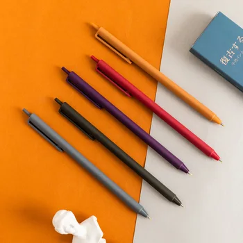 

0.5mm Retro Color Gel Pen Set Cool Highlighers Stationery 5PCS/LOT Creative School Office Supplies