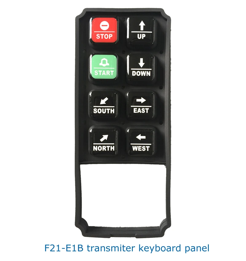 Telecontrol industrial wireless crane  remote control F21E1B F21-E1B transmitter silica gel keyboard pushbuttons panel