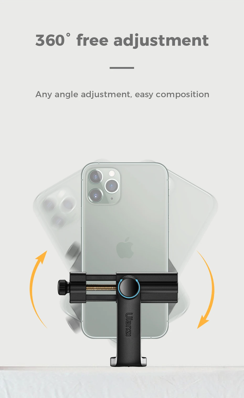 Updated Vertical Shooting Tripod Mount Holder Stand Bracket Clip Mount Cold Shoe