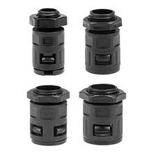 Uxcell AD10-AD21.2 PG7-PG16 M12-M24 кабельный сальник для герметизации провода пластиковая гофрированная труба разъем Водонепроницаемый соединения для трубок зажимы черный