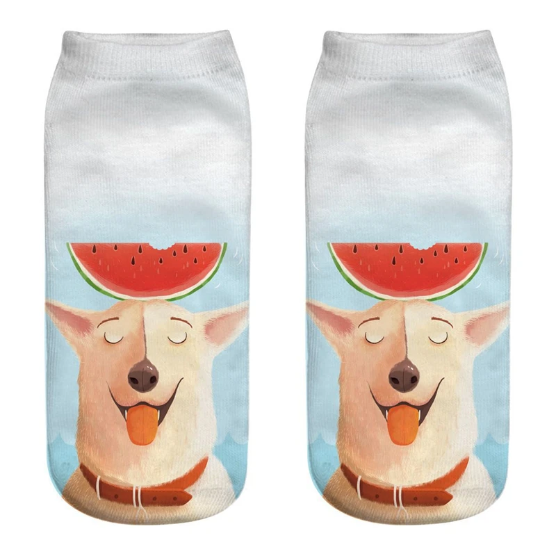 

Cute 3D Printed cartoon animal Socks Women happy Socks Unisex Meias Funny pet Cute Owl giraffe hedgehog dog cat fox novelty gift