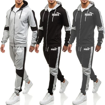 

Winter Men Tracksuits Outwear Hoodies Zipper Sports Suit Sets Male Sweatshirts Cardigan Men Set Clothing Pants Plus Size