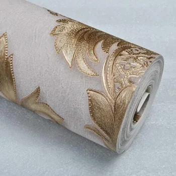 

10M Wall Decal Sticker Luxury Gold Metallic Textured Damask Gift PVC Home Decor