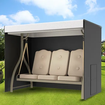 

Garden Swing Cover 3-Seater Sunscreen Waterproof Swing Hammock Covers Dust Anti UV Sun Outdoor Yard Chair Protect Case