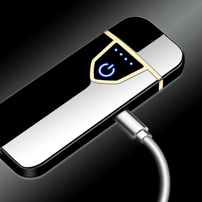 Перезаряжаемый USB светильник сигареты электронный прикуриватель, зарядка зажигалки для мужчин нет плазменного импульса газа для курения аксессуары