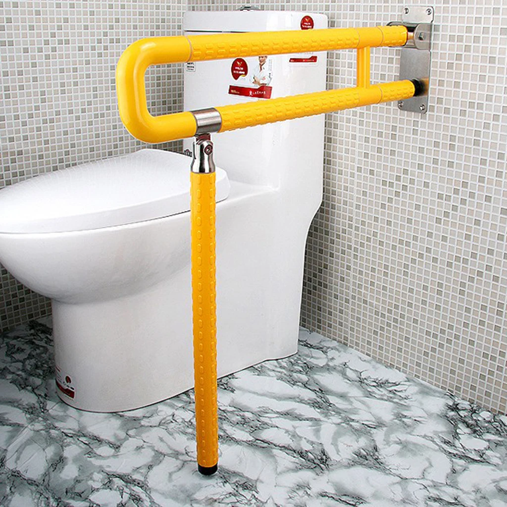 R Shape Folded Bath Safety Grab Handles Disabled Toliet Assistance Bars Handrial for Bathroom Elderly Patients Use