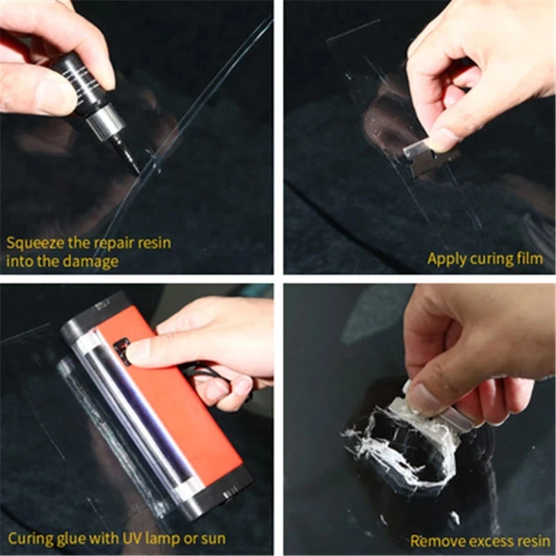 Automotive Glass Repair DIY Car Windshield Cracked Nano Repair Fluid Scratch Crack Restore Window