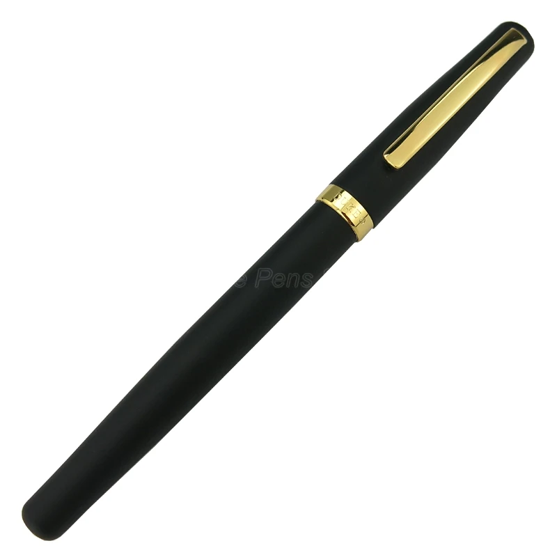 Duke 209 Business Steel Fountain Pen Medium Nib Matte Black With Gold Clip Advanced For Writing Gift Stationery duke 209 medium nib fountain pen metal advanced steel writing gift pen pure silver color business stationery gf003