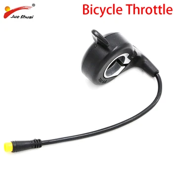 

Electric bicycle throttle waterproof cable plug black metal thumb throttle bicycle handlebar acceleration grip bike accessories