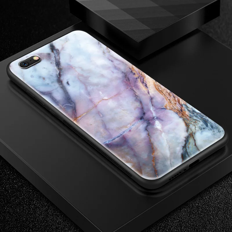 W239 Закаленное стекло чехол для iPhone 5 5S SE 6 6S 7 8 Plus X XR XS MAX TPU Рамка для OnePlus 3T 5 5T 6 6T 7 7 Pro окрашенная текстура Капа - Цвет: W239