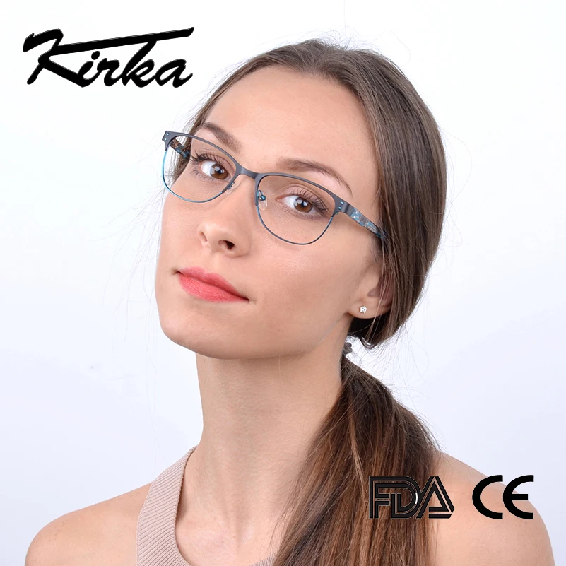 Женская оправа для очков Kirka очки близорукости из металла Модные оптические Oculos De