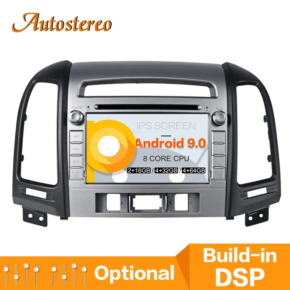 Px6 Android 9 DSP MAX 64 ГБ Автомобильный dvd-плеер для hyundai Santa Fe 2012- gps навигация Мультимедиа Радио магнитола головное устройство