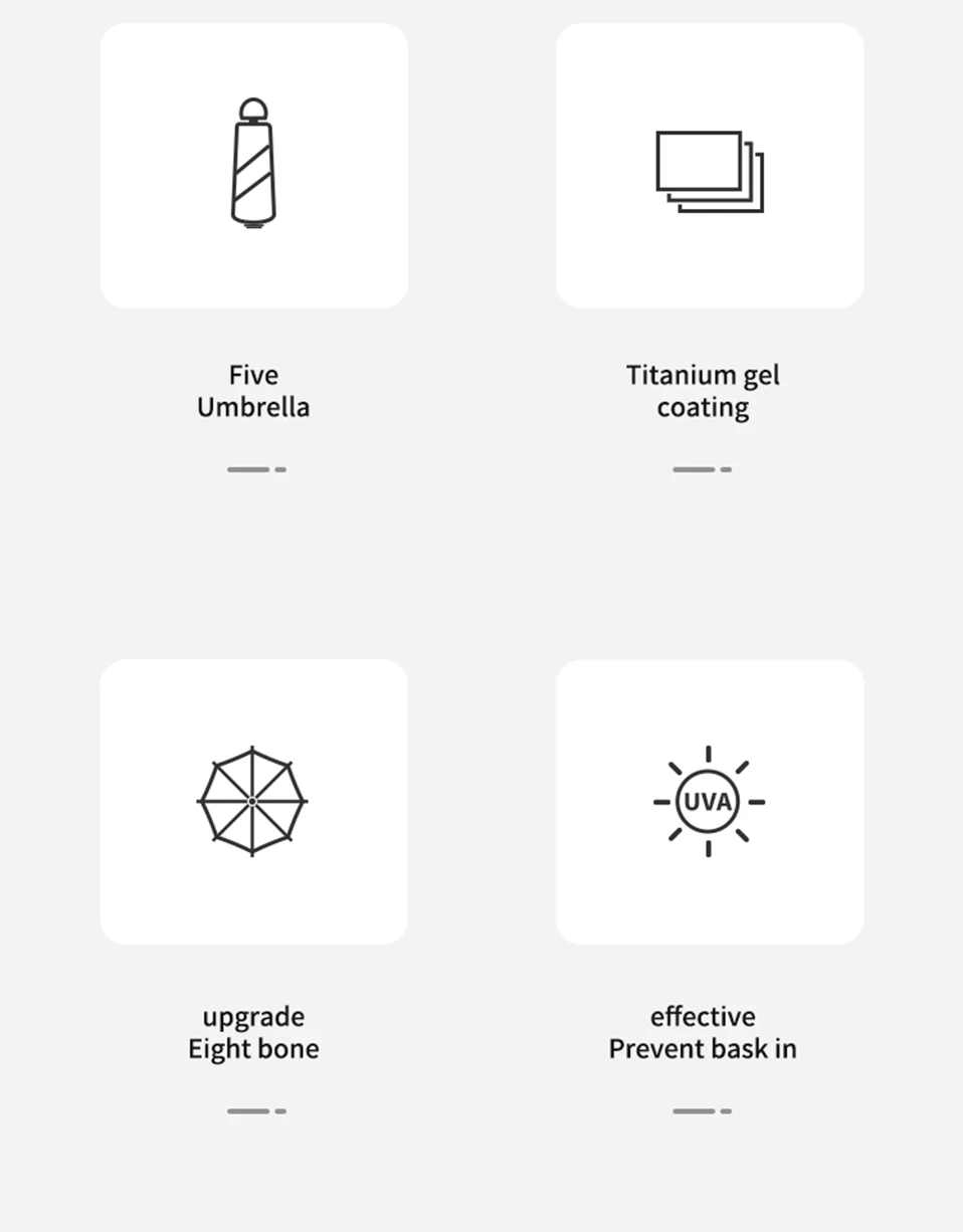 8 Bones Pocket Mini Umbrella Anti UV Paraguas Sun Umbrella Rain Windproof Light Folding Portable Umbrellas for Women Children (3)