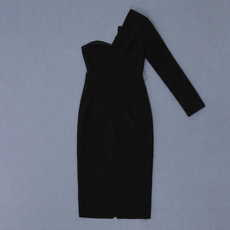 INDRESSME, новинка, пряжка на пояс, передний разрез, Vestidos, модное, на одно плечо, с длинным рукавом, плиссированное, укороченные, женские, вечерние, облегающее платье