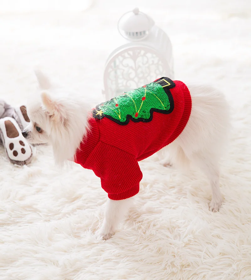Hipidog Одежда для собак Рождество зимний свитер для домашних животных для маленьких собак