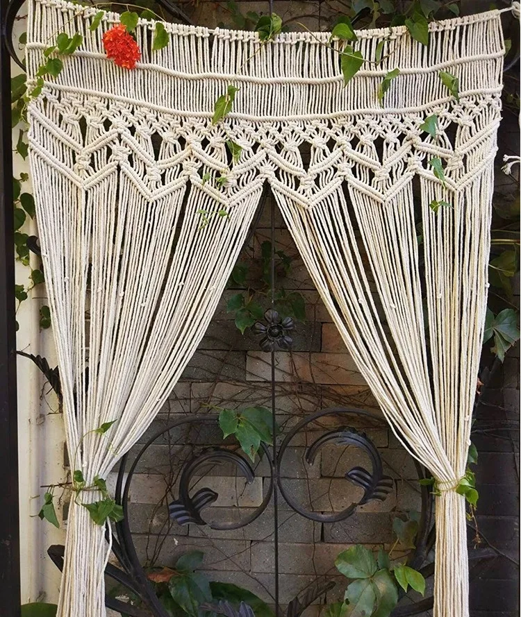 Дверной занавес Гобелен в богемном стиле ручной работы хлопок украшения для свадебного занавеса Гобелен Рождественский Настенный декор