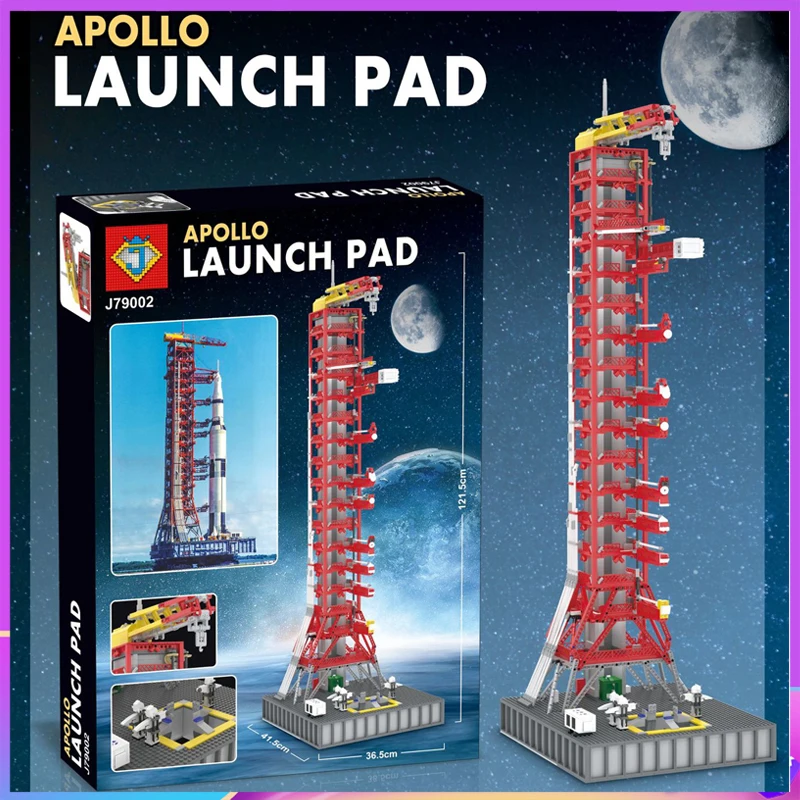 

J79002 Apollo Saturn V Launch Umbilical Tower Space Shuttle Expedition Sets Building Blocks Technic City Toy
