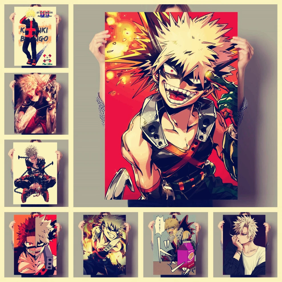 Impresión de Anime Retro Boku No Hero My Hero Academia, dibujos animados  Bakugou Katsuki/Midoriyckla Izuku, arte para el hogar, sofá, decoración de  pared, póster de lienzo|Pintura y caligrafía| - AliExpress