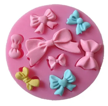 Fondant Liquid Mini Small Bow Silicone Mold Chocolate Bakery DIY Mold