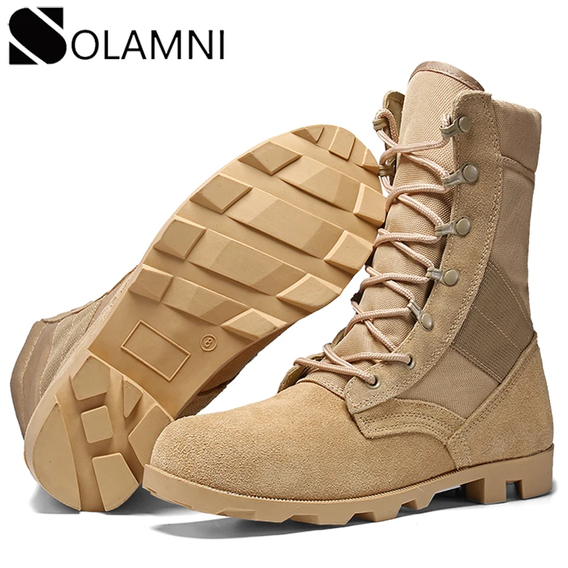 

Professional Tactical Military Boots For Men Special Force Leather Desert Combat Boots Mens Outdoor Waterproof Army Ankle Boots