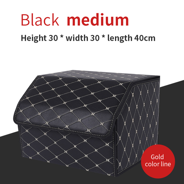 Trunk Organizer Storage Box Collapsible Back Seat Organizer Trunk Bag Tool Bag PU Leather Stowing Tidying Auto Accessories