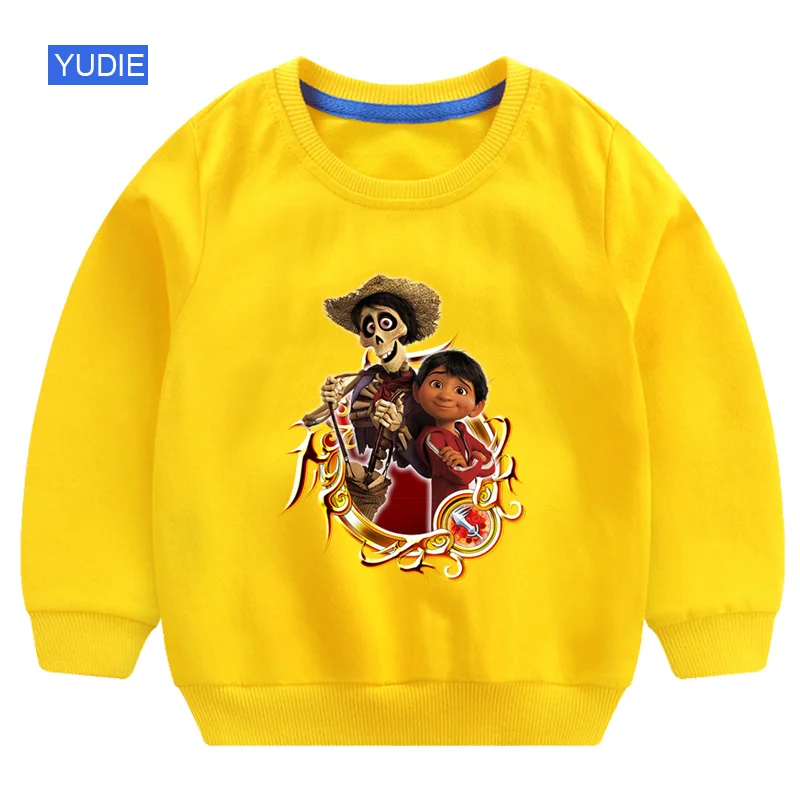 sweatshirt yellow Детский свитер с героями мультфильмов, Осенние повседневные толстовки с длинными рукавами для мальчиков, топы для детей ясельного возраста, свитер с животными, крутая одежда - Цвет: sweatshirt yellow