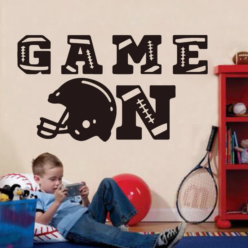 Modern America Football Game On Wall Sticker Kids Room Nursery Soccer Sport Inspirational Quote Wall Decal Bedroom Vinyl Home De (1)