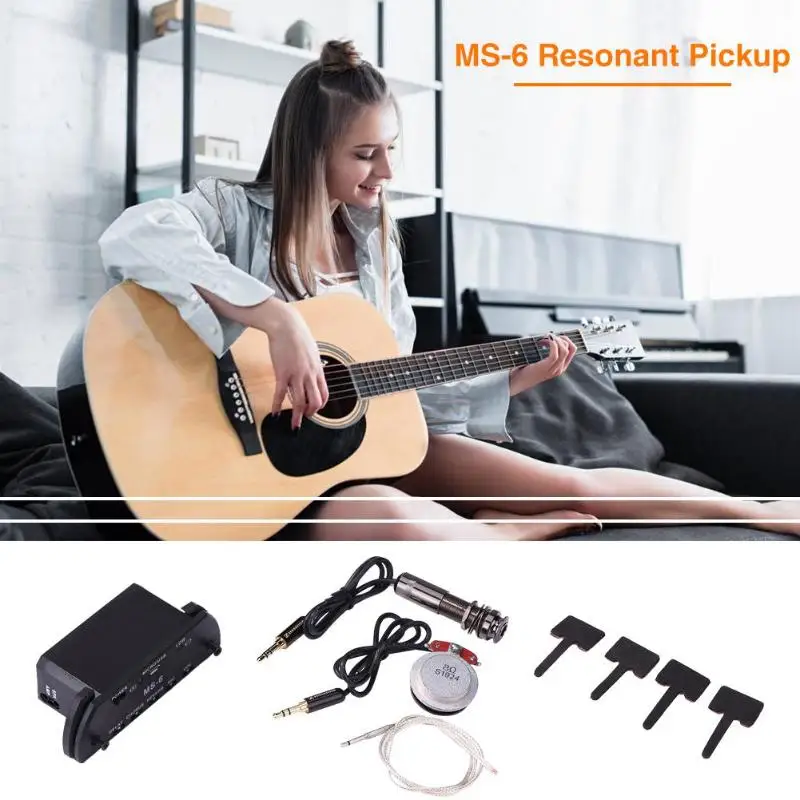 

Multi-functional Acoustic Guitar Resonance Pickup Amplifier for Guitar Part Guitar Accessories Musical Instrument