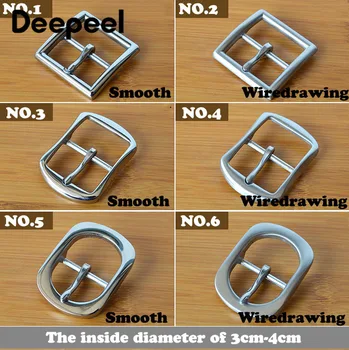

Deepeel 1pc 3-5*5-6cm Unisex Classic Pin Buckle Stainless Steel Smooth Wiredrawing Craft Men's and Women's Belt AccessoriesYK785