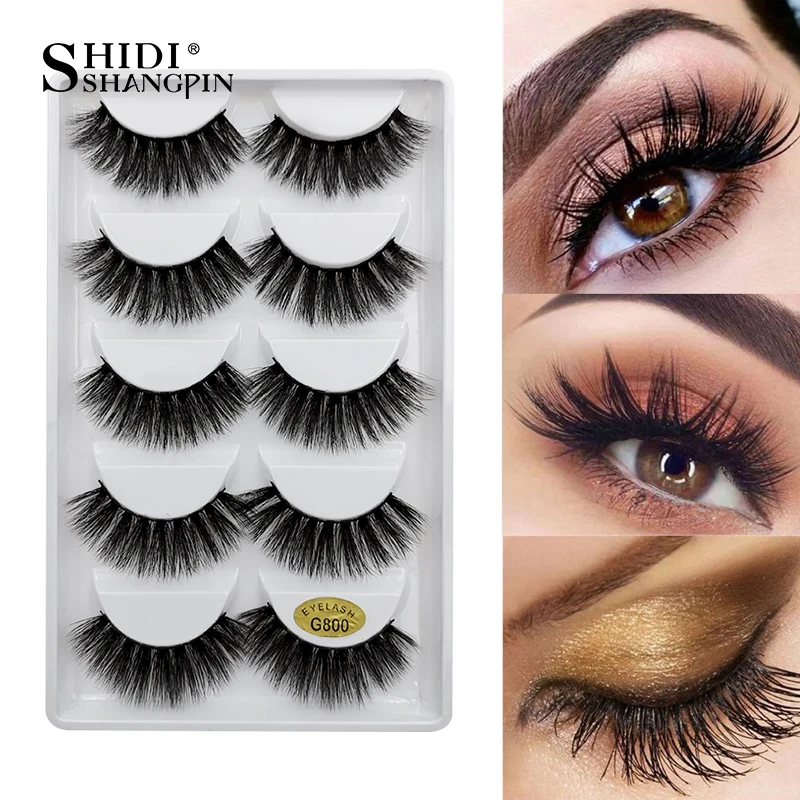 

SDSP 5 Pairs Wispy 3D Mink Eyelashes Makeup False Eyelashes Natural Hair Mink Lashes New Arrival Lashes Dramatic