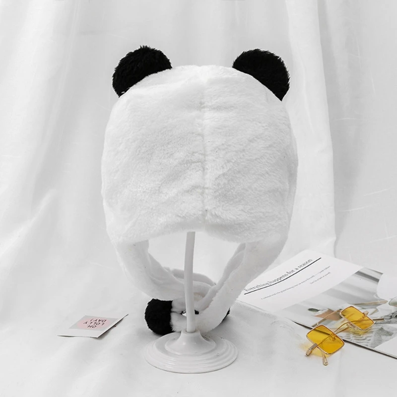 Halloween Animal Panda Hat Cartoon Headgear Cute Panda Hat Furry Hat Headband Windproof Performance Props Dress Up 5